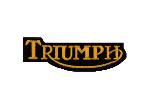 Triumph motorcycle 4 inch logo gold/black